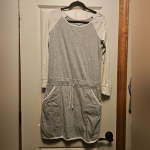 Casual Gray and Cream Dress